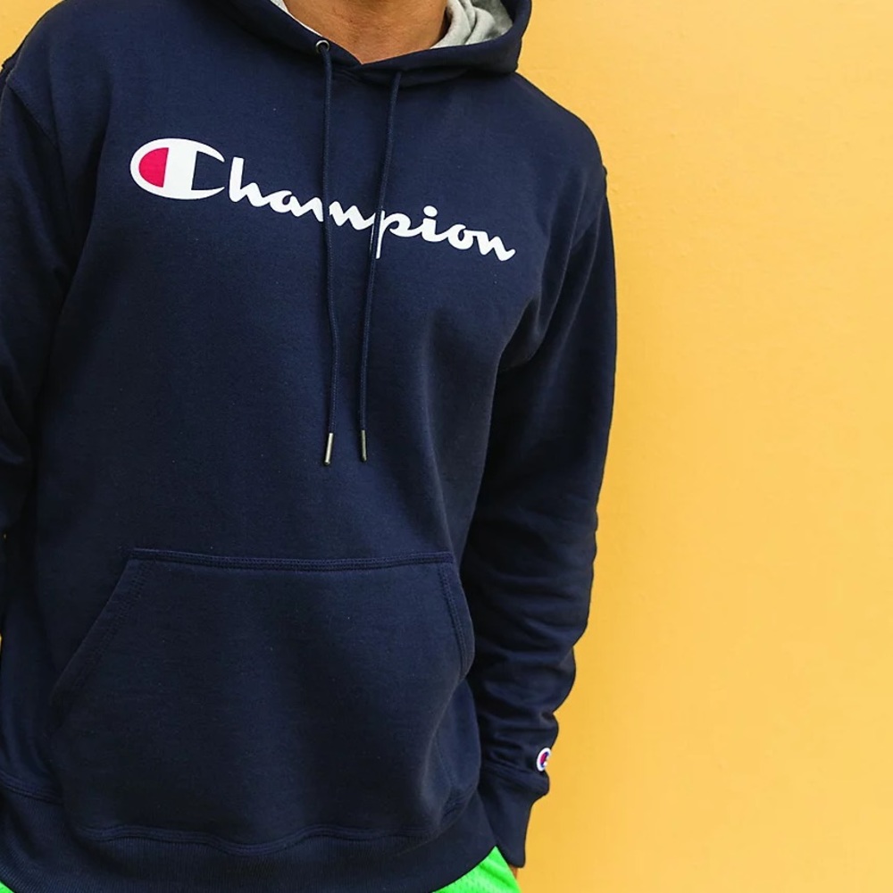 Black Champion Hoodie Sweatshirt Unisex